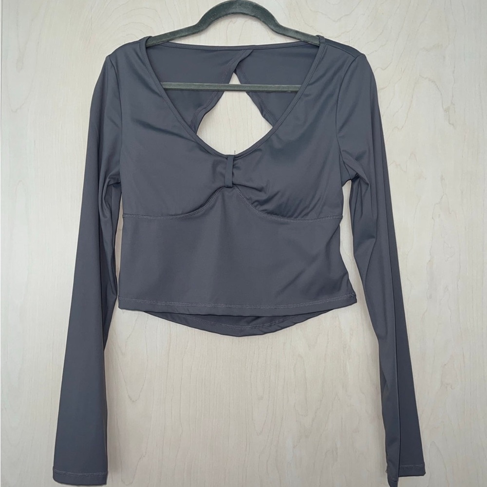 WORN ONCE Shein Open Back Crop Tee